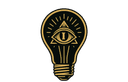 VisionToApp eye lightbulb logo